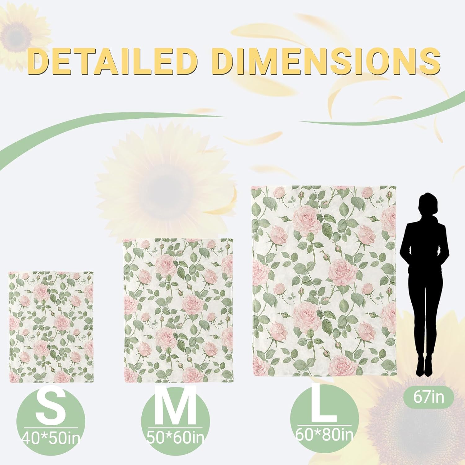 Vintage Pink Rose Fleece Blanket Gifts for Kids Girls, Floral Garde Throw Blankets for Women Adults, Cozy Lightweight for Couch Bed Room Home Decor, 50x60 in