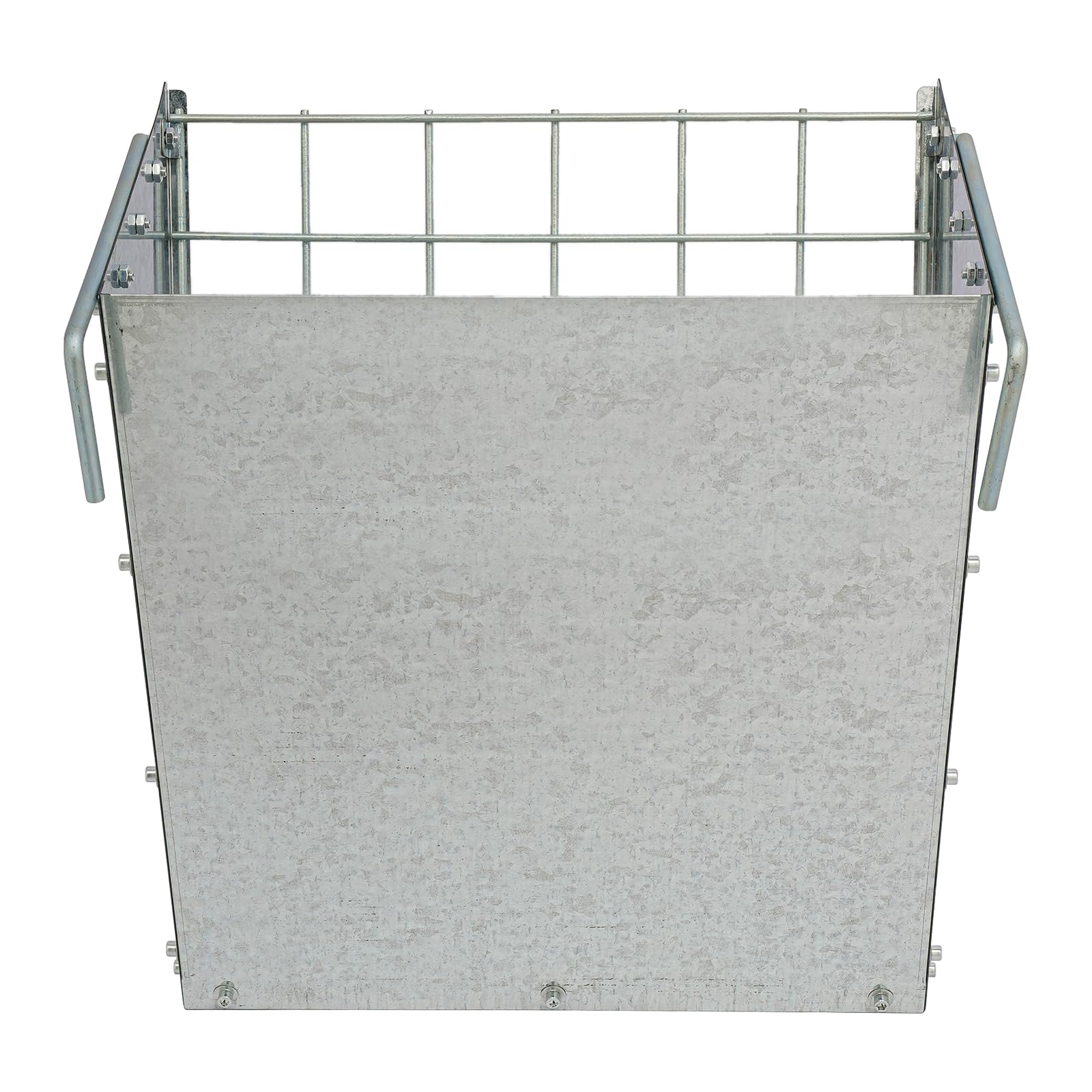 Comedero 2 en 1, profundidad del comedero 4 cm, instalación en el suelo, alimentación saludable, para cabras, caballos, ovejas, conejos, vacas (plata)