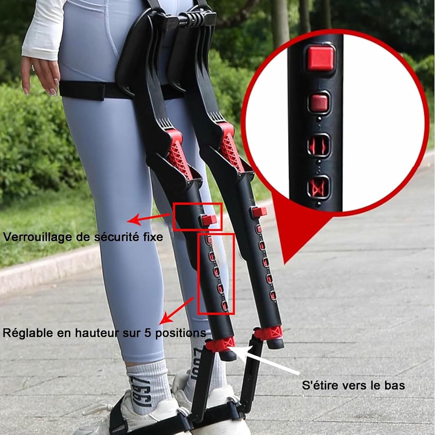 Wearable Leg Ergonomics Lightweight Seat, Exoskeleton Lightweight Chair, 5 Gear Adjustable Portable Foldable Stool Suitable Carpenters Photographers