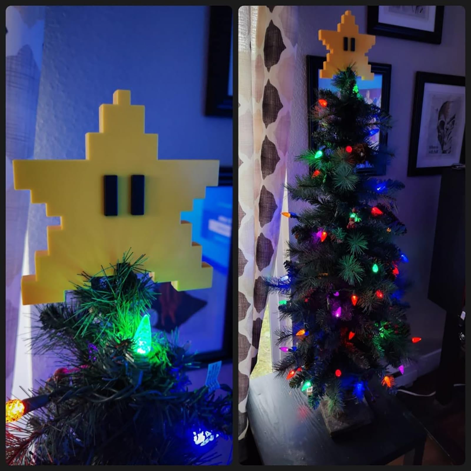 Weihnachtsbaum-Sternspitze Gelb - 38,6 Cm, Kunststoff, 3D-Design, Baumkrone Für Innen, Deko Für Festtage