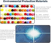 Vista 18 de JesMolla Kit de pintura de diamante redondo completo 5D por números para adultos, kits de pintura de diamantes redondos de taladro completo, kit