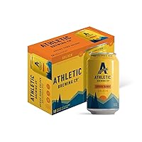 Vista 9 de Athletic Brewing Company Cerveza artesanal sin alcohol, IPA Hazy baja en calorías, combina con ensalada, pizza y postres, mezcla de lúpulo vegano