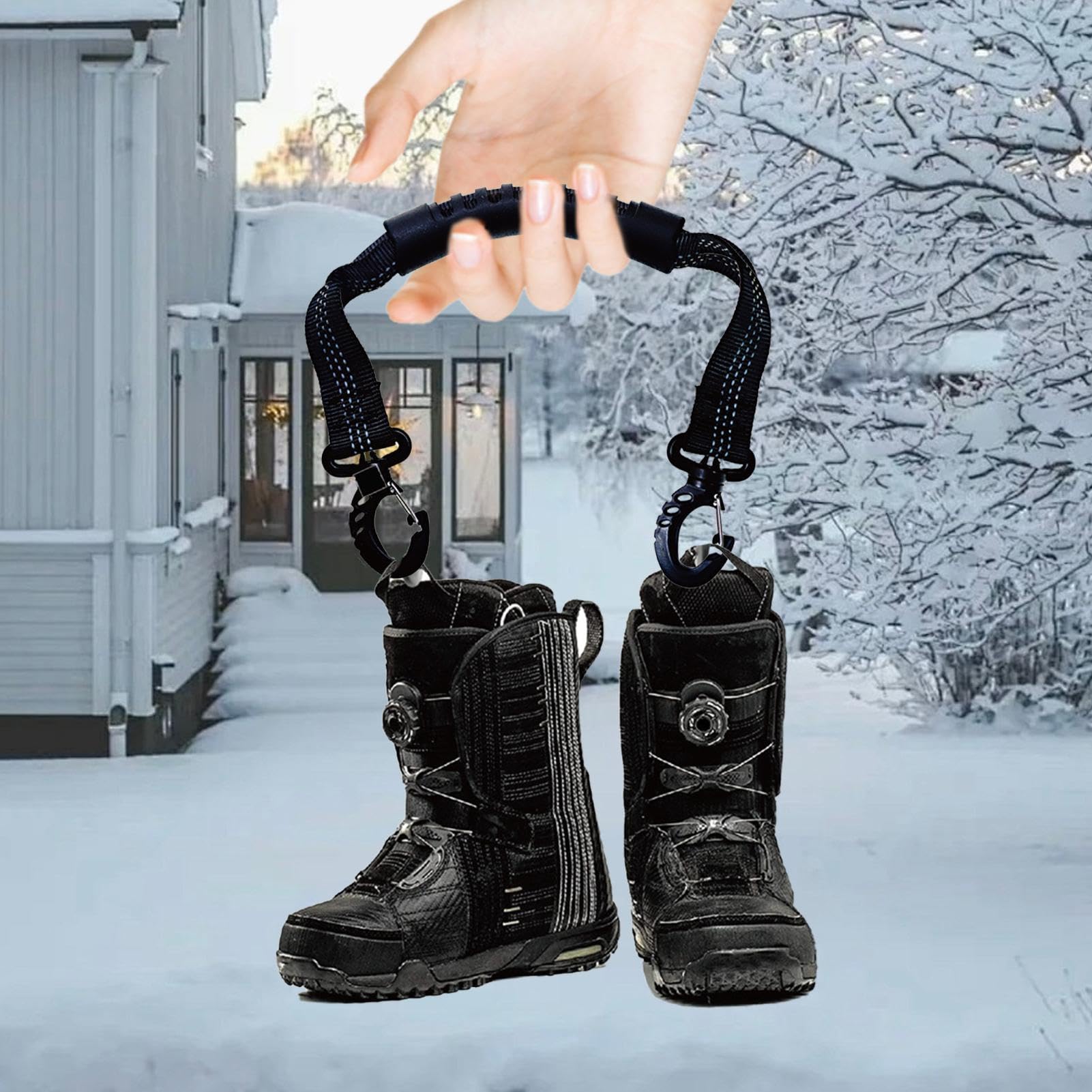 Ski Boot Carriers Straps, Snowboard Boot Carrier Strap, Multifunctional Skates Carry Strap, Adjustable Snowboard Strap Shoulder Ice Skates Winter Sport Accessories