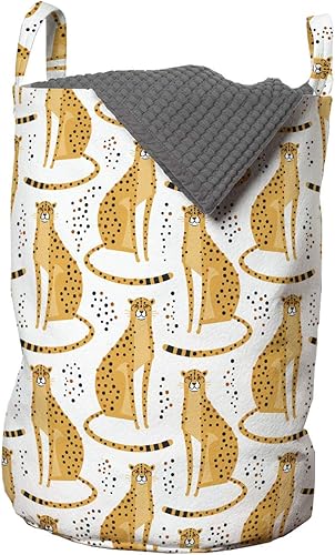 Miniatura 64 de Ambesonne Bolsa de lavandería de flores, hojas y flores, diseño vintage de hiedra con plantas, diseño de naturaleza, impresión artística retro,