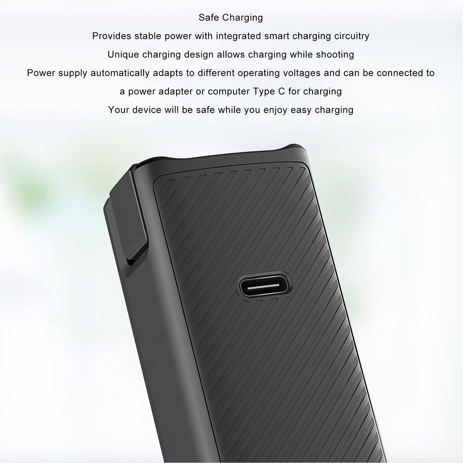 Poignée de Batterie de Caméra Portable, Tapez C Grip de Support de Support Portable par Léger Fait à la Main pour Pocket 3