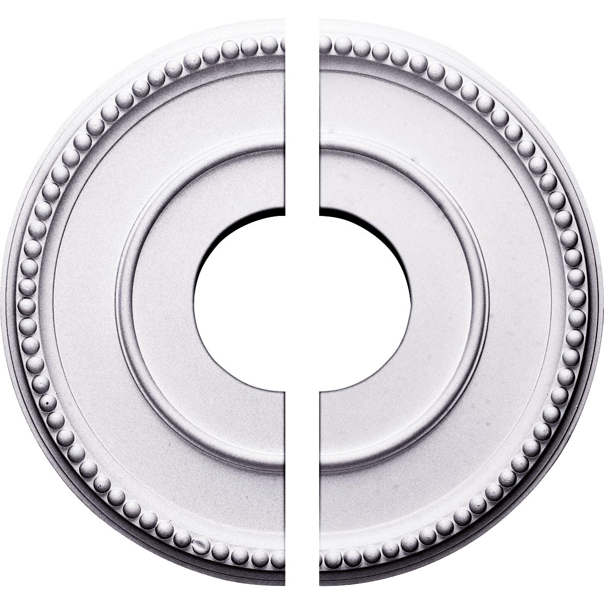 Photo 1 of Ekena Millwork CM12BR2 Bradford Split Ceiling Medallion, (12-1/2"Outer Diameter, 3-7/8"Inner Diameter, 3/4"Projection, 6-5/8" Canopy)., Factory Primed