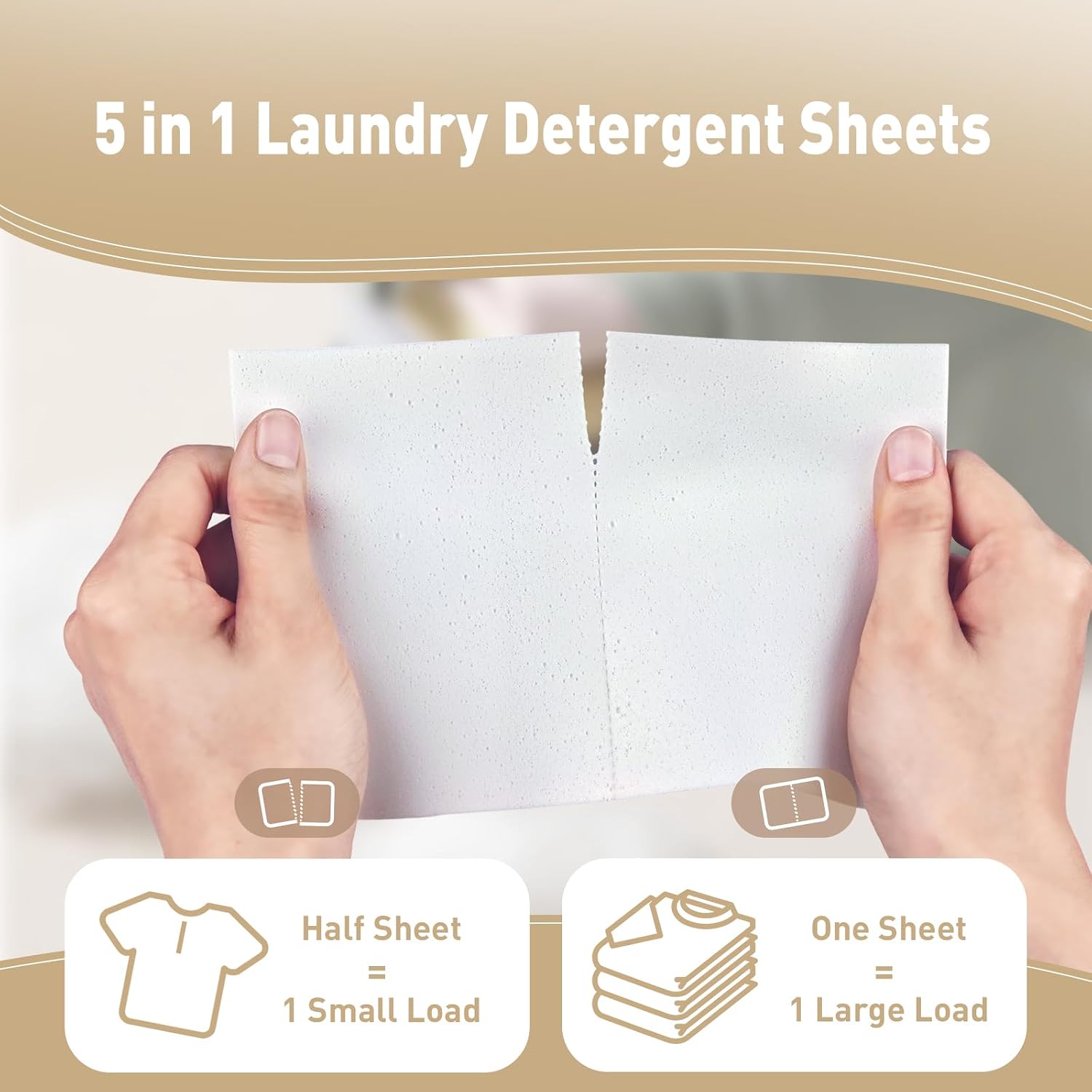 YUCO Laundry Sheets Detergent 80 Loads Plastic Free Sheet No Plastic Jug Concentrated Eco Sheets Laundry Detergent Hypoallergenic Amber Sandalwood Scent image 3