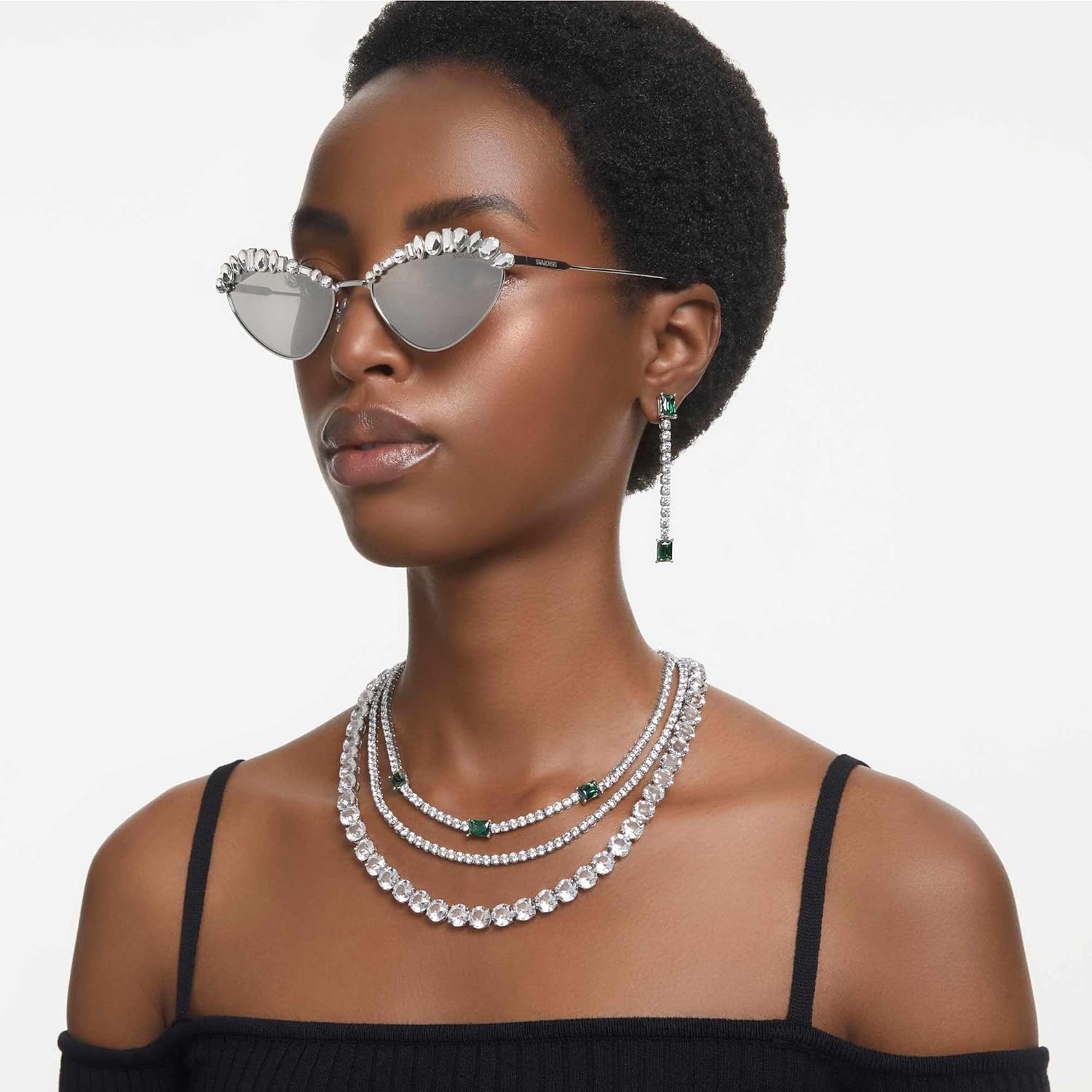 Swarovski Necklace Matrix Tennis 5666168 green