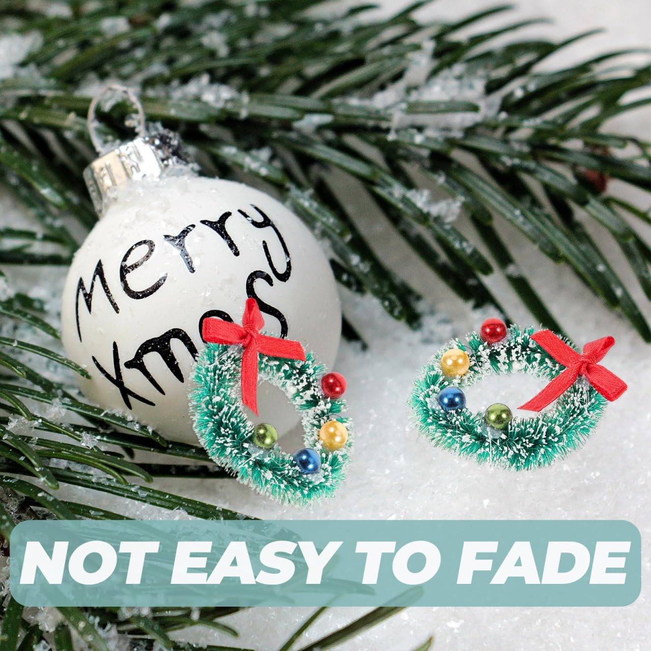 VOSAREA 10pcs Mini Christmas Wreaths Small Crafts Wreaths Christmas Red Bow Artificial Hanging Garlands for Front Door Window Chair Wall Dollhouse Decor - Image 4