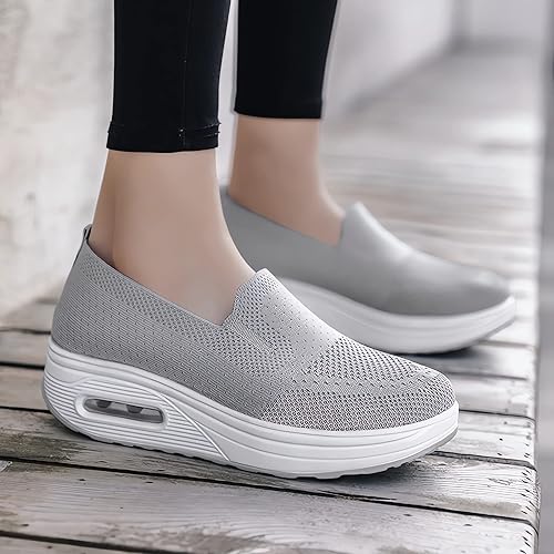 Miniatura 6 de Zapatos deportivos ortopédicos para mujer 2023 con amortiguación de aire, zapatos ortopédicos elásticos para diabéticos casuales para caminar
