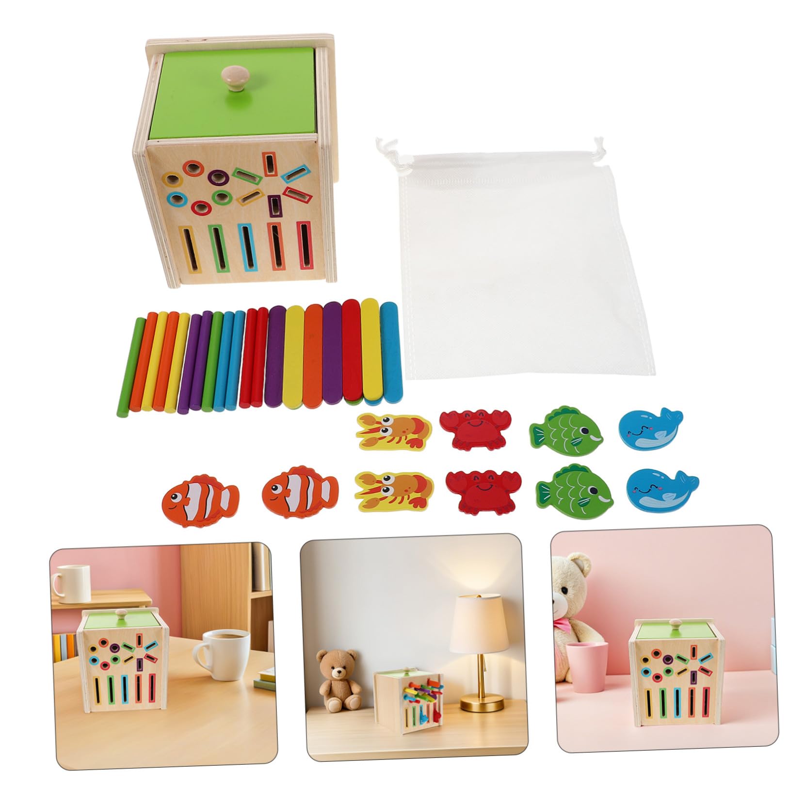 Giocattolo Montessori in Legno per Ragazzo Ragazza, Set Classificazione