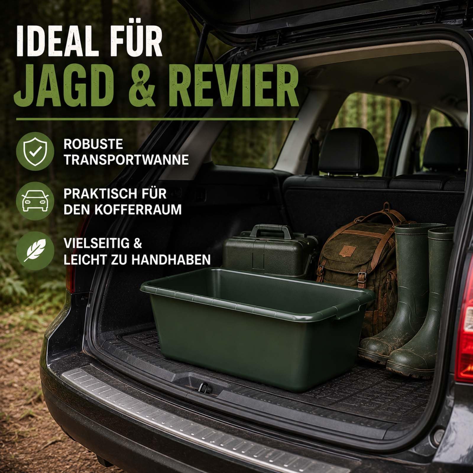 BURI Wildwanne 65 Liter 5er Set XL Futterwanne Grün Lebensmittelecht Robust | BURI, lebensmittelecht, Wasserbottich, Wildwanne, Pferdetränke, Jagdwanne, robuster Kunststoff, Stallbedarf, langlebig