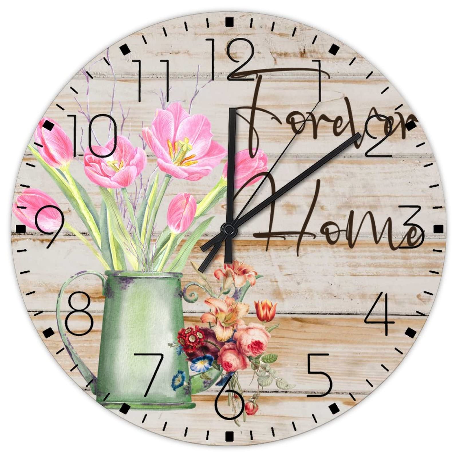 Horloge murale en bois vintage idéale pour votre salle de yoga