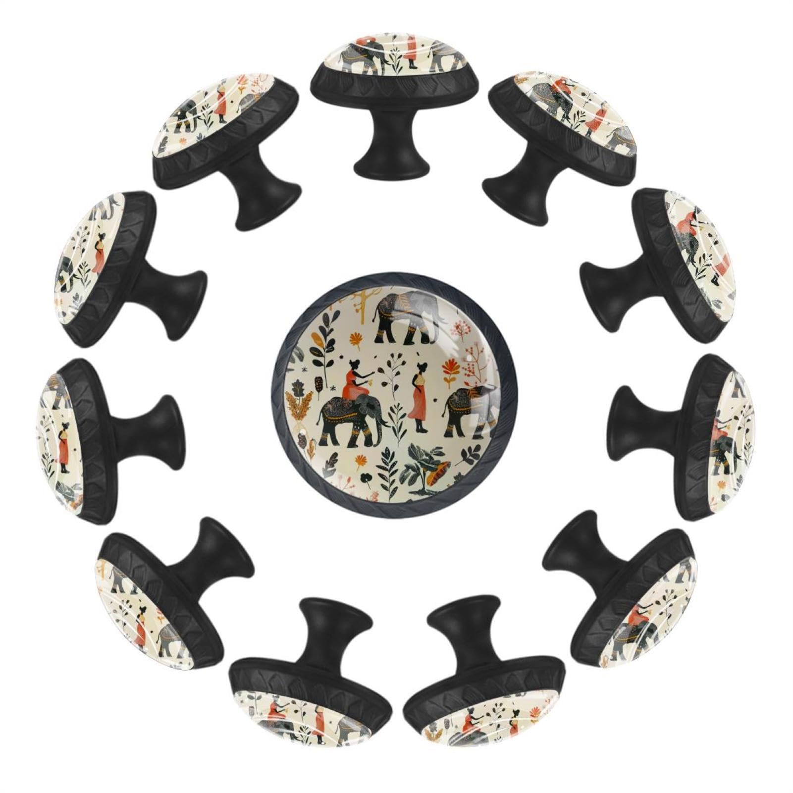 Boutons de tiroir ronds en verre cristal pour armoire maison cuisine bureau