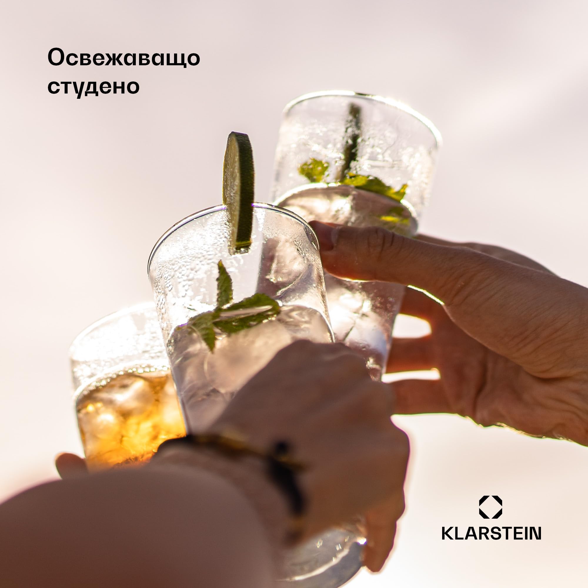 Klarstein Eiszeit Crush Maszyna do kostek lodu - 3 w 1: kostki lodu, kruszony lód, woda lodowa, 2 rozmiary kostek lodu, 15-18 kg / 24h: 1,8 litra, pojemność lodu: 600 g - jasnosrebrna