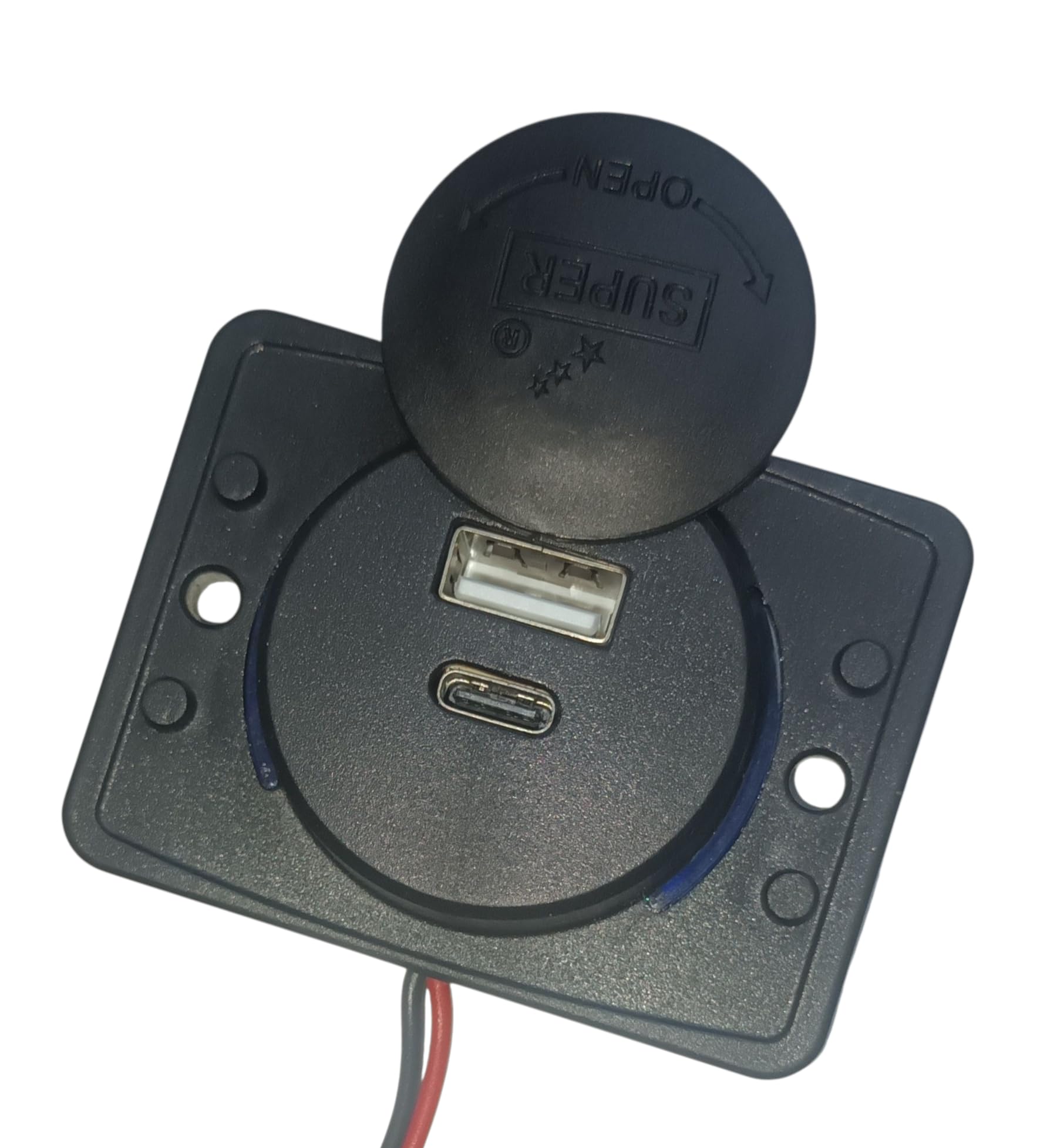 Super Fast Mobile Charger for Auto Rickshaw, Car & Truck (1631 CAR USB & C-Type)-image-9