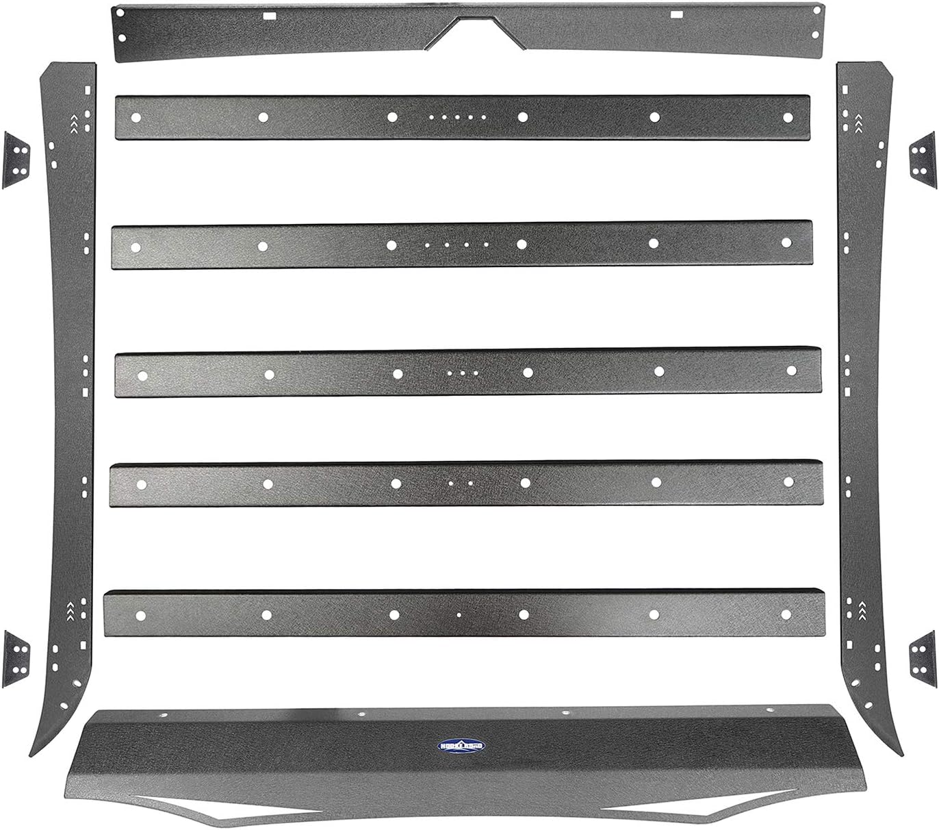 u-Box Tundra Top Roof Rack Luggage Cargo Carrier w/4X 18W LED Lights for Toyota Tundra Crewmax 4-Door Pickup Truck 2014-2021