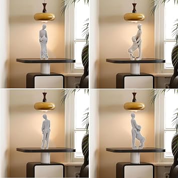 Dog Sculpture Home Decor - Cute Man and Dog Statue Decoration Modern Home Decoration Figurine for Living Room Office Shelf Desk Coffee Table Decor-Sandstone-Embrace