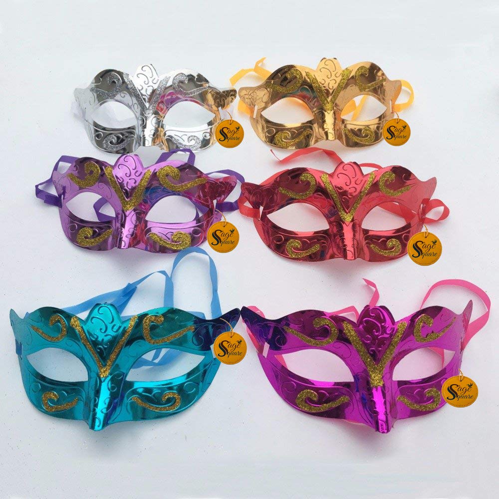 Sage Square Women Party Facial Masquerade Mask Princess Half Face Mask Unversal Costumes Prop Lightweight Masquerade Accessories Set of 6 (B08KXVV9TJ) Amazon Price History, Amazon Price Tracker