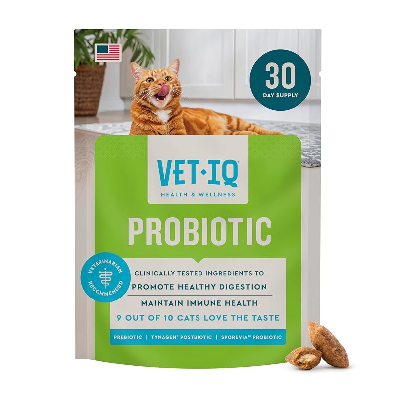 Suplemento probiótico para gatos VETIQ sabor frango, 30 unidades