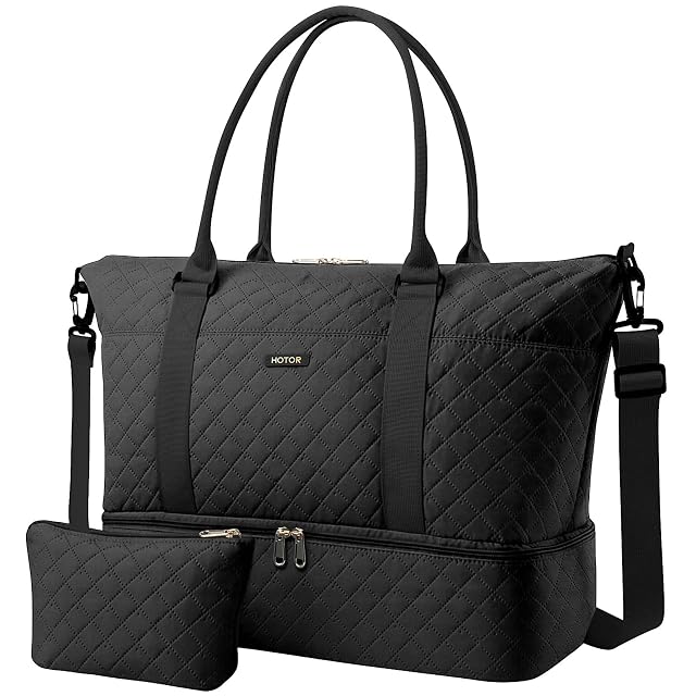 HOTOR Travel Duffel Bag - Weekender Bags for Women Gym Tote Bags with Shoe Compartment Carry On Overnight