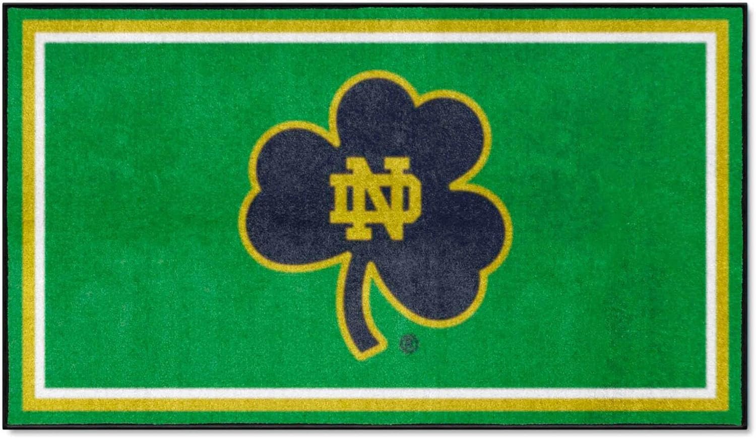 Fanmats 35798: Notre Dame Fighting Irish 3ft. x 5ft. Plush Area Rug, Clover Logo