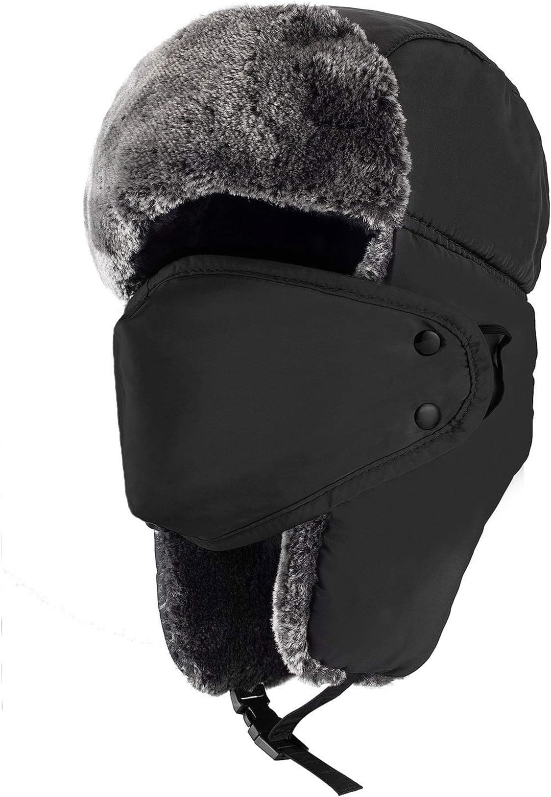 mysuntown Winter Hats for Men Women 2024 Trapper Ushanka Hat with Ear Faps Russian Cold Weather Warm Fur Snow Ski Hat