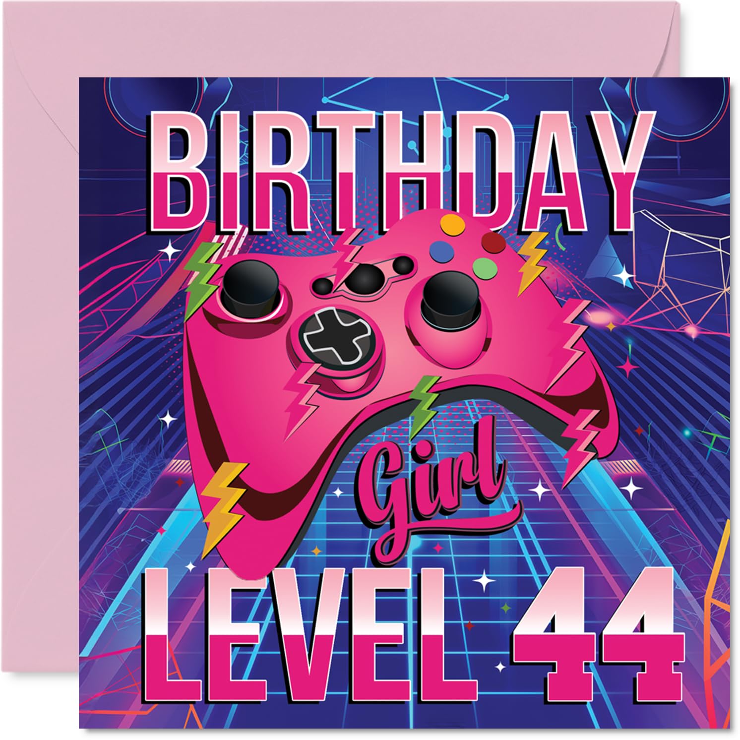 44th Birthday Cards for Women, Gamer Level