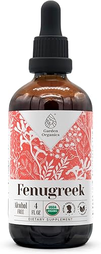 Fenogreco USDA Extracto orgánico sin alcohol  Suplemento dietético, tintura de alta potencia  Fenogreco orgánico certificado natural (Trigonella