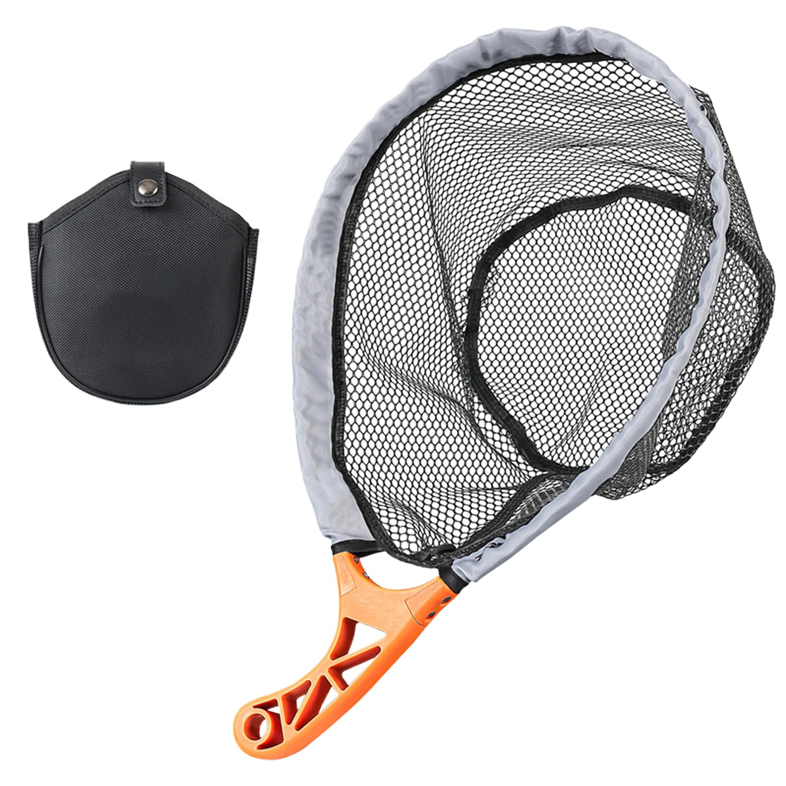 Rete da a mosca, in gomma, rete antiscivolo, per lago, fiume, acqua salata, d'acqua, cattura e rilascio di salmone, pesce gatto, spigola, campeggio all'aperto, barca, design leggero