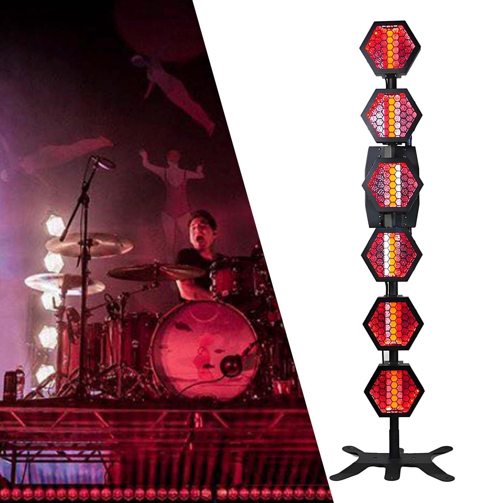 Luci Wash da Palco, LED da 260W a Doppia Lampada, Barra Luminosa per DJ, per concerti, spettacoli dal Vivo di Band, KTV, Eventi