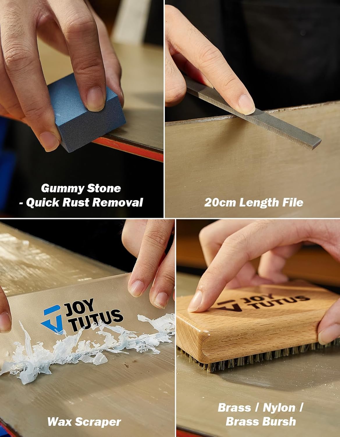 JOYTUTUS Ski & Snowboard Tuning Kit with Wax, Standard & Advance & Professional Kit with Wax Iron