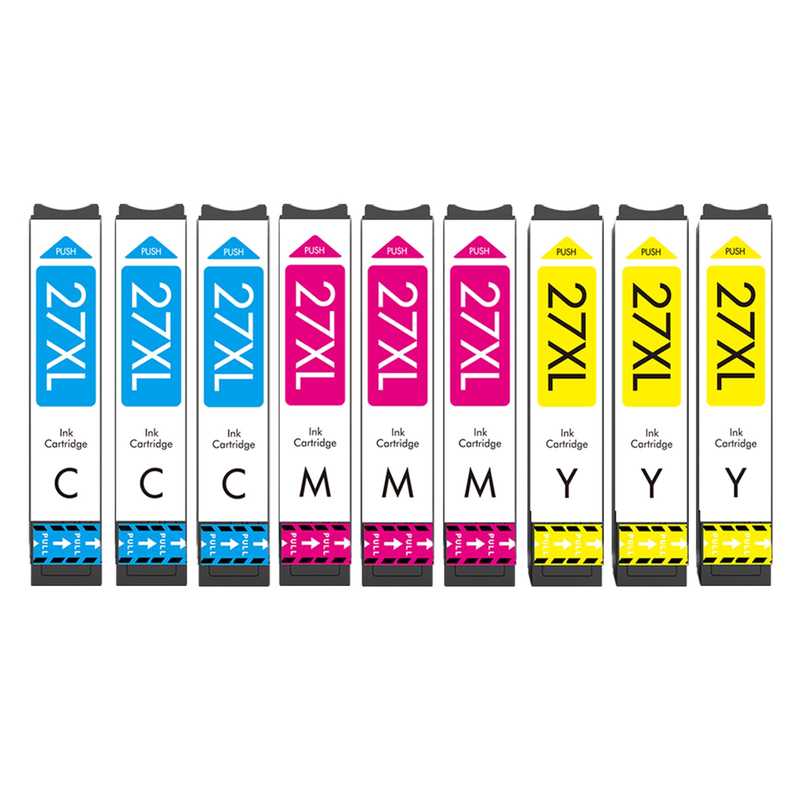 Cartridgeify 27XL Druckerpatronen Kompatibel mit Epson 27 27 XL Patronen Farbe (3X Cyan, 3X Magenta, 3X Gelb), für Workforce WF-3620 WF-3640 WF-7110 WF-7210 WF-7610 WF-7620 WF-7710 WF-7715 WF-7720