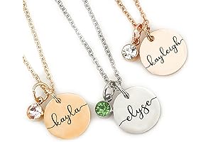 Create Name Necklace in Stainless Steel for Women | Customized Identity Nameplate...