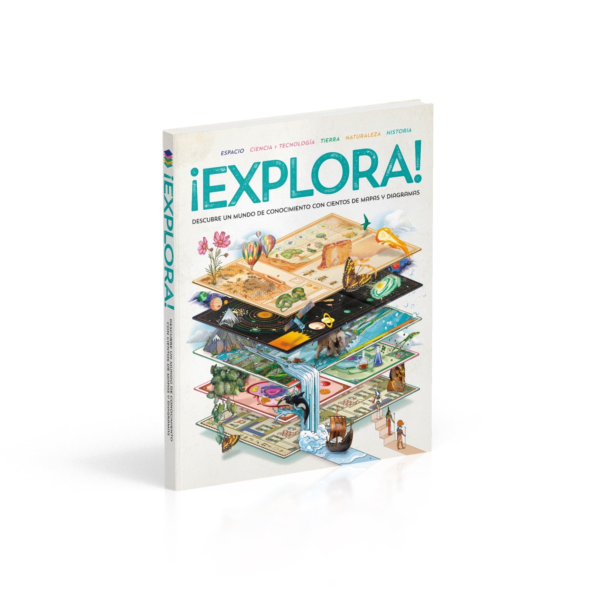 ¡Explora!: Descubre un mundo de conocimiento con cientos de mapas y diagramas (Enciclopedia visual juvenil)