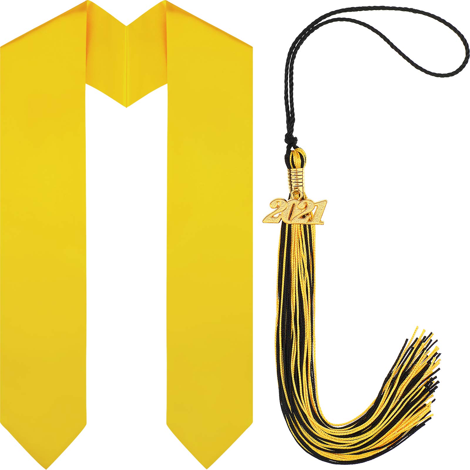 Buy 4 Pieces 2021 Black Gold Graduation Tassel Academic Graduation Cap