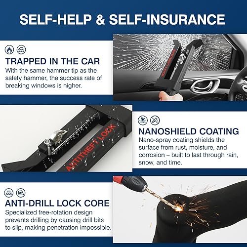 Miniatura 6 de Bloqueo de pedal de freno, antirrobo para dispositivo de freno de automóvil, bloqueo de embrague de freno de automóvil, protección antirrobo