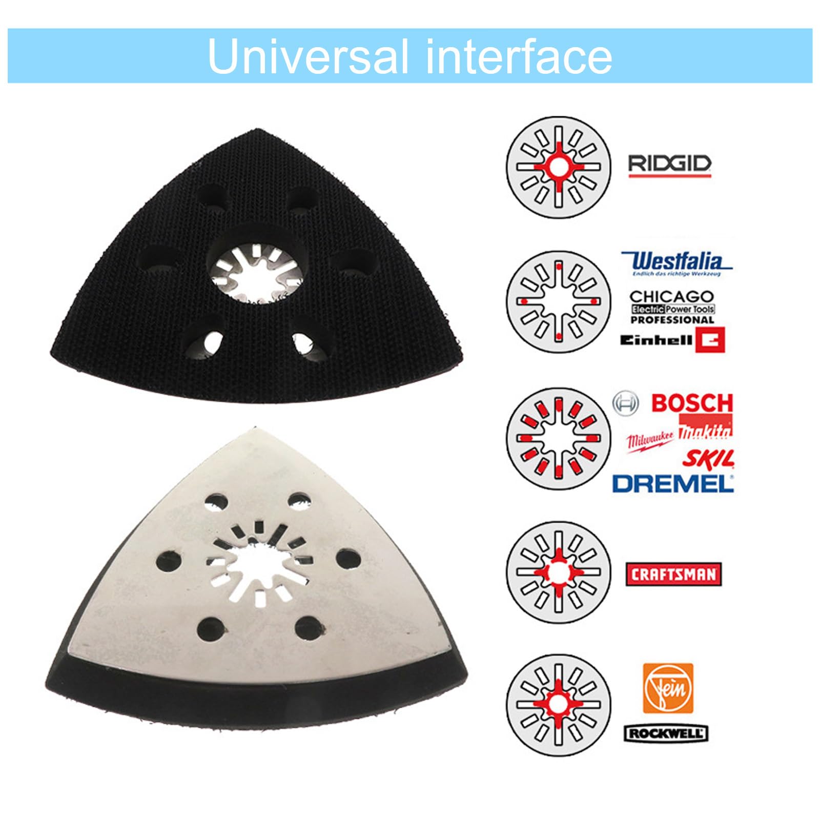 🔧 Plato Lijador Triangular 93mm – 4 Piezas Para Multitool, Lijado Madera Metal Plástico, Acero Inoxidable