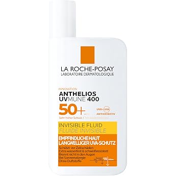 La Roche-Posay Anthelios Invisible Fluid Face Sun Cream SPF 50+ 50 ml | For sun allergy and sensitive skin, no fragrances, Me