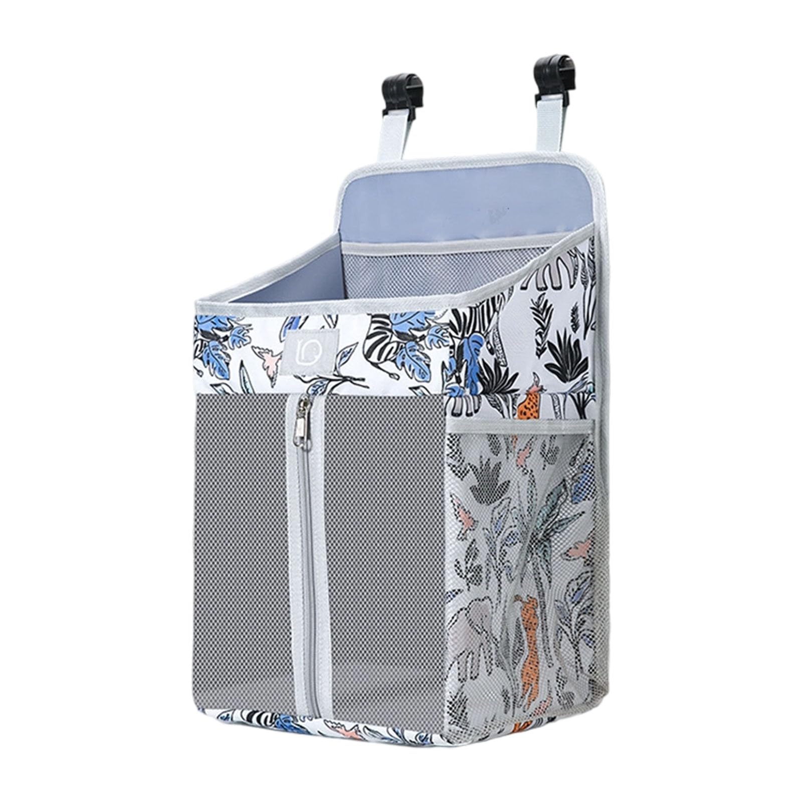Tsophreniq Practical Diaper Organizers Hanging Bag for Cribs Playard Baby Bedsides Storage Sturdy Oxford Fabric Construction Changing Table Diaper Organizers