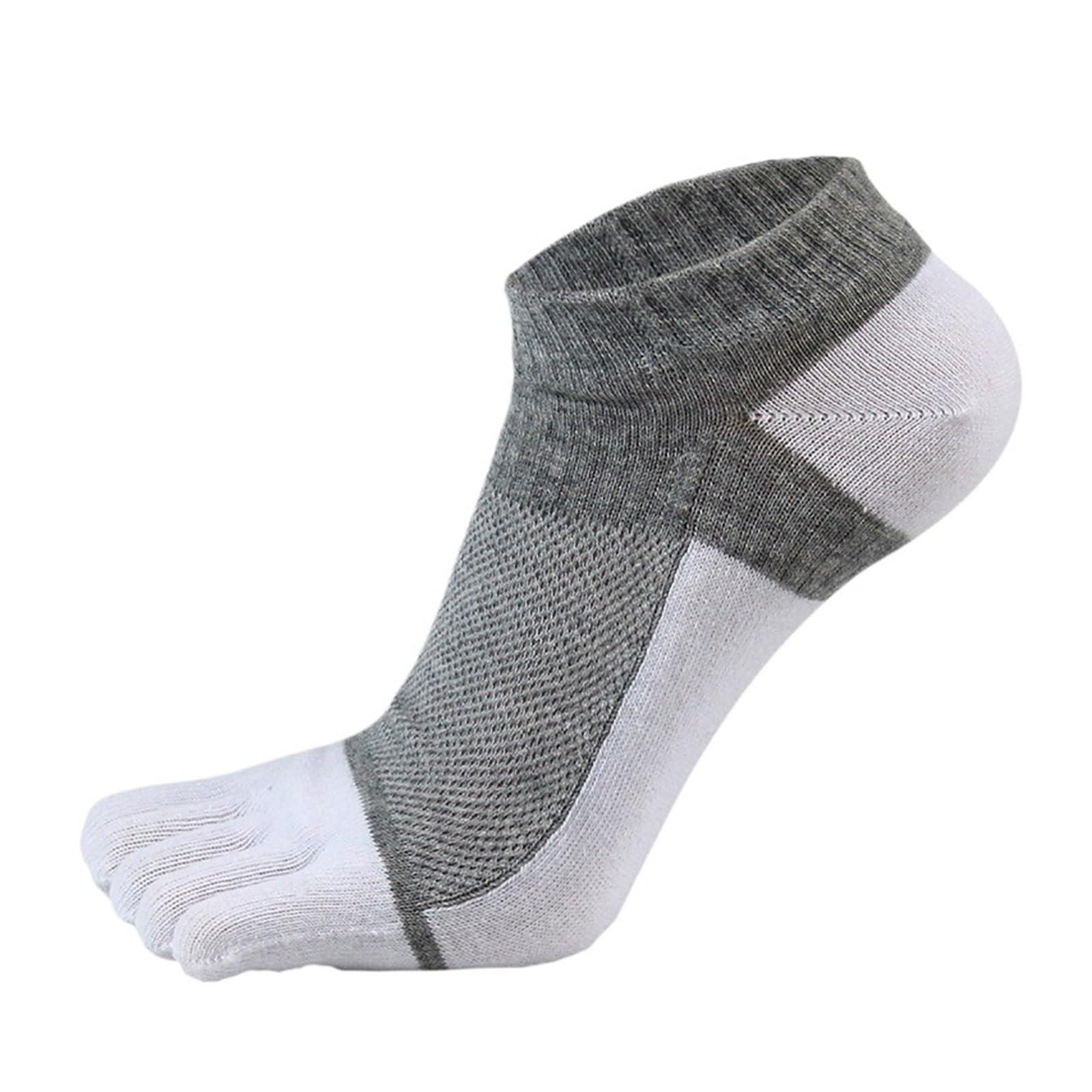 ZHOUXYFDC Five-Toed Socks Five-Toed Socks Tabi Flip Flop Socks Mens Running Socks Kintoe Hiking Socks(3 Pairs Grey)