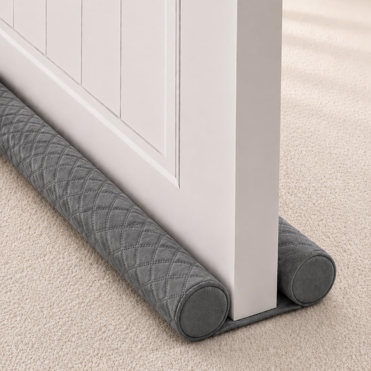 Under Door Draft Stopper, Adjustable 29‑33 Inch Off‑White