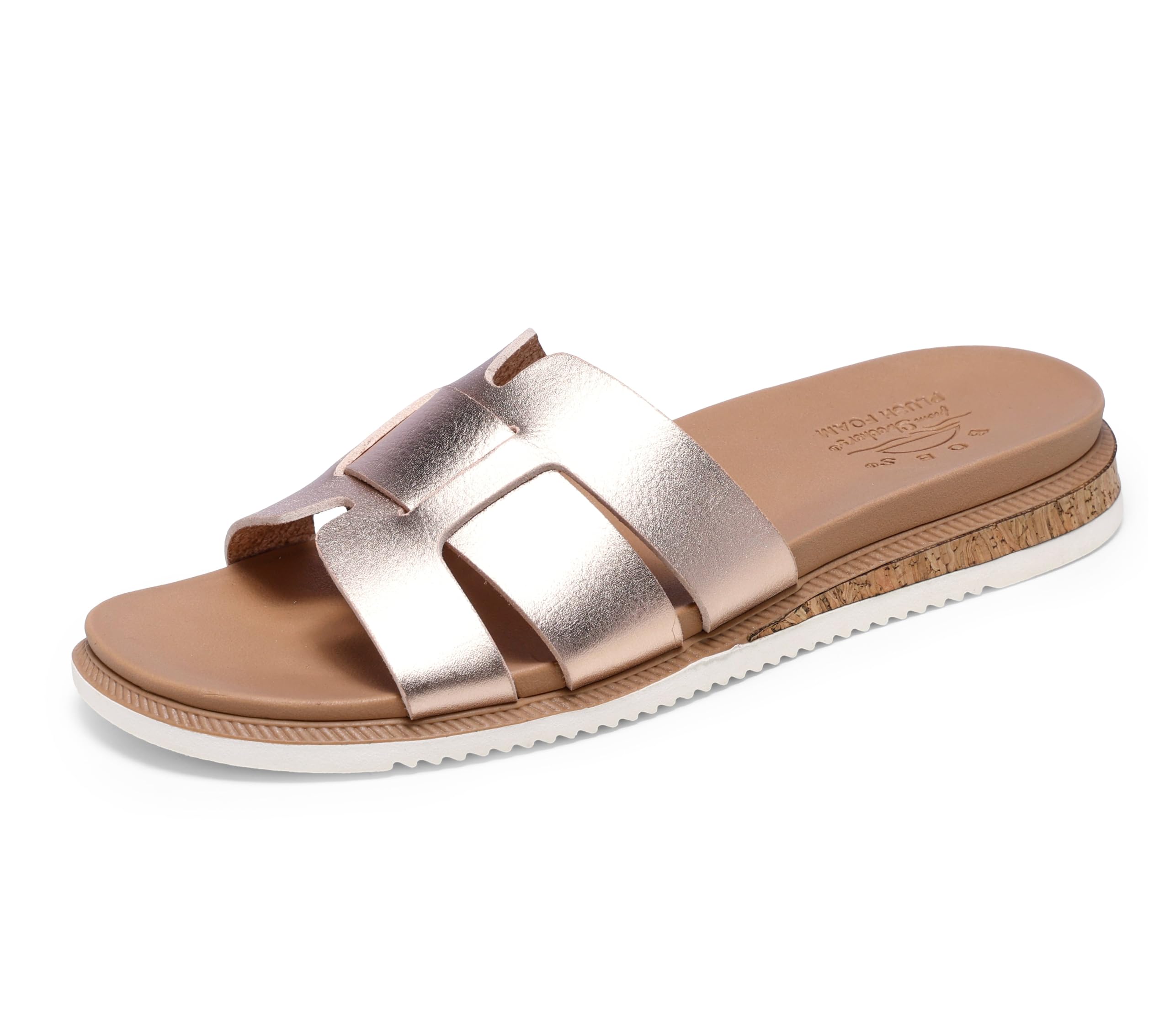 Skechers Women's Desert Kiss Low Peak Look Sandals, Rosegold Duraleather, 5 UK