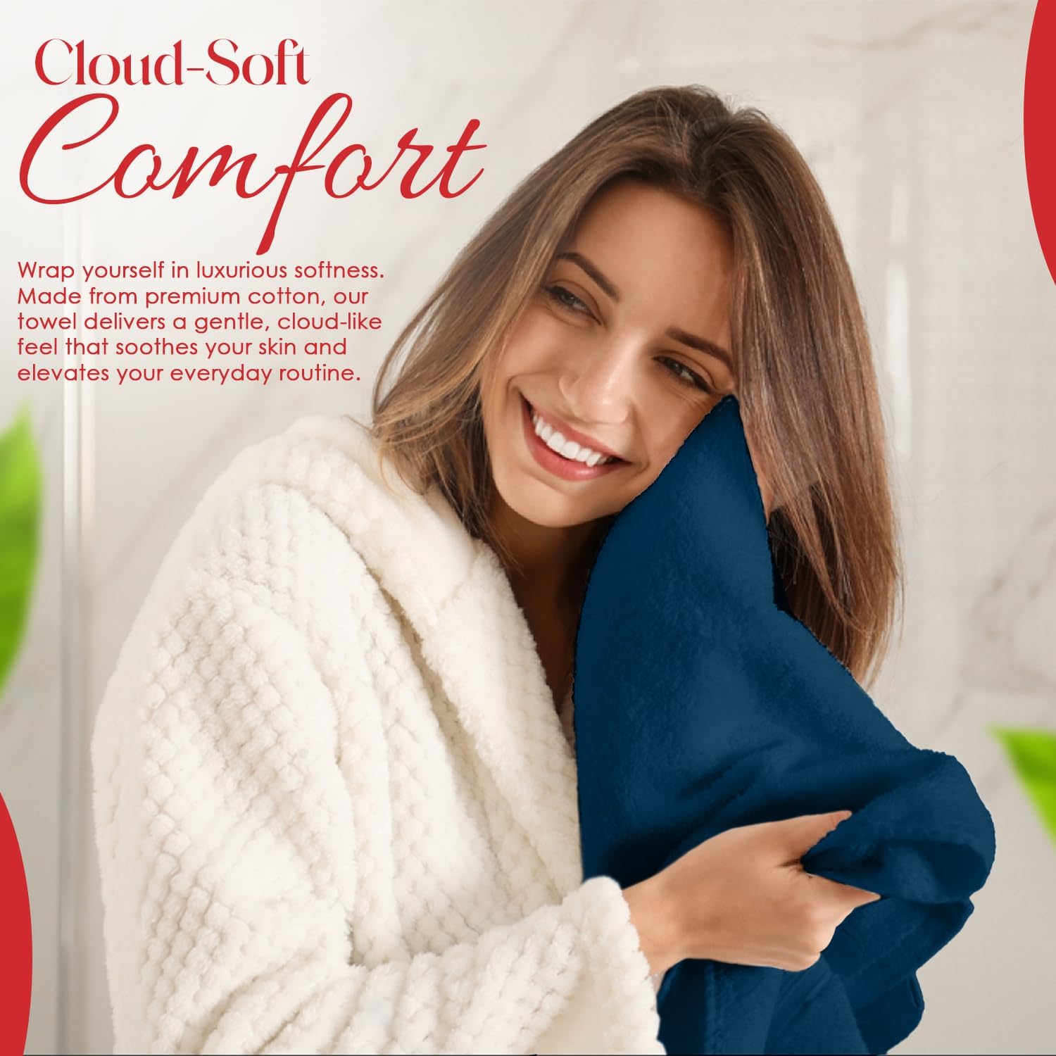 RIVERSIDE 100% Ring Spun Cotton Bath Towels Set of 4 (27x54) & Hand Towels Set of 6 (16x28) – Luxury 600 GSM, Soft, Quick Dry & Highly Absorbent Towels for Bathroom, Gym, Spa & Hotel