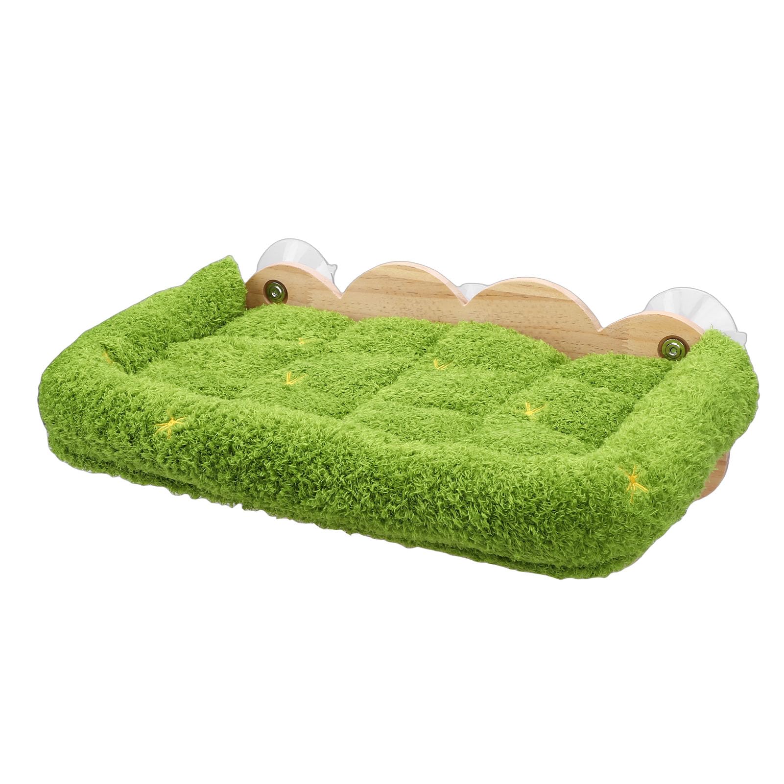 Finestra per Gatti Amaca a Ventosa Design Space Letto a Parete in Peluche in Legno per la Casa, con Robusta Struttura in Legno Massello, Adatto a Piccole Zone Soggiorno, su