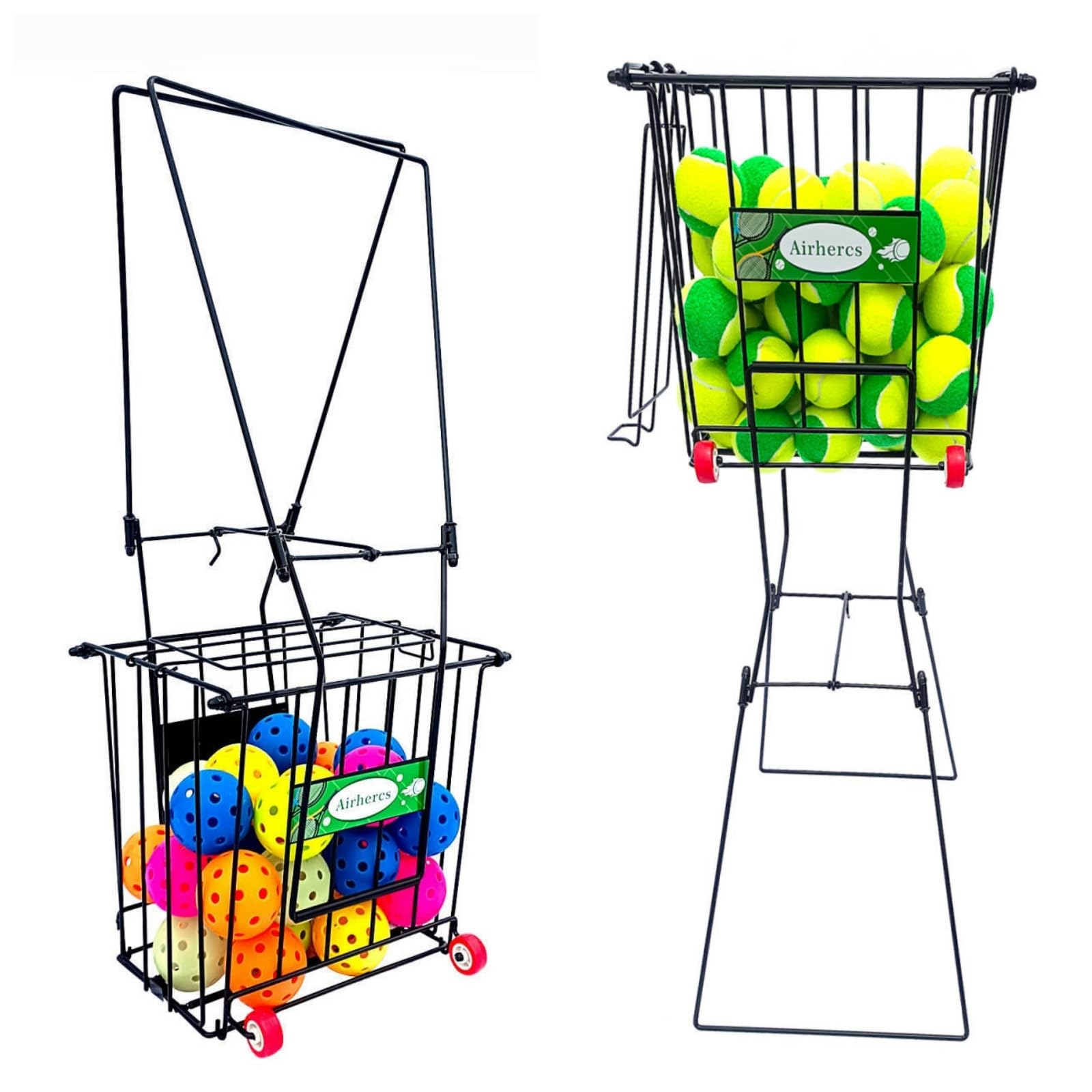 Tennis Balls Hopper Or Pickleball Hopper,79 Tennis Capacity Or 50 Picklel Capacity,Also As Ball Picker,Easy to Pick Up 30 Tennis Or Pickle in 1 Minute, Easily Placed in The Trunk of A Car