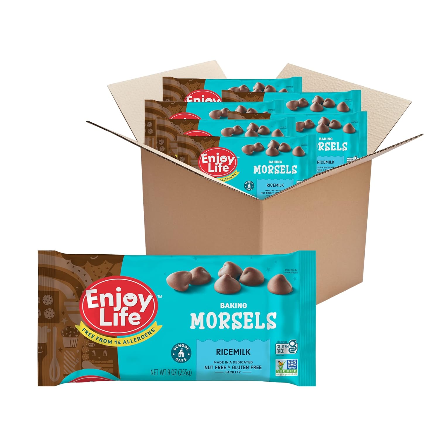 Enjoy Life Ricemilk Baking Morsels, Milk Chocolate, Soy, Nut, Gluten & Dairy free