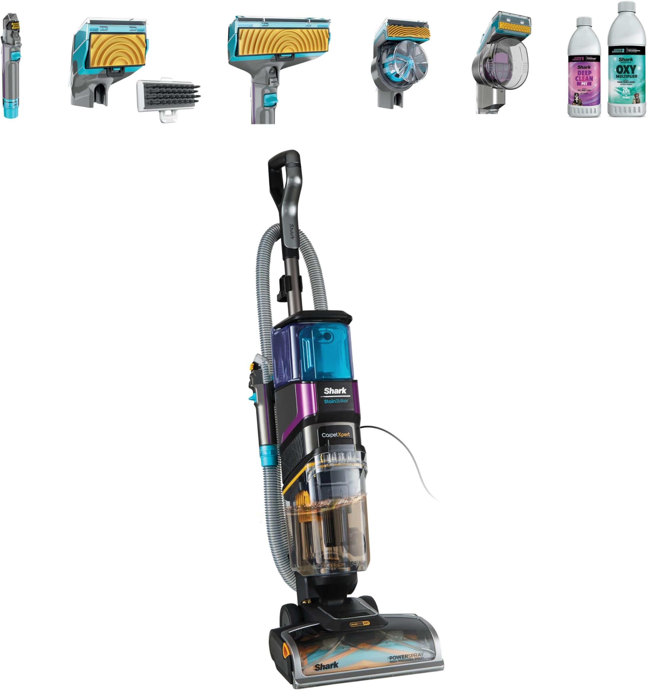 CarpetXpert HairPro Pet Carpet Cleaner, Anti-Tangle & Clog, Built-In StainStriker Spot Cleaner, Removes Tough Stains & Odours, Carpets & Upholstery, 5 Tools, 2 Cleaning Formulas, 1000W, EX300UK