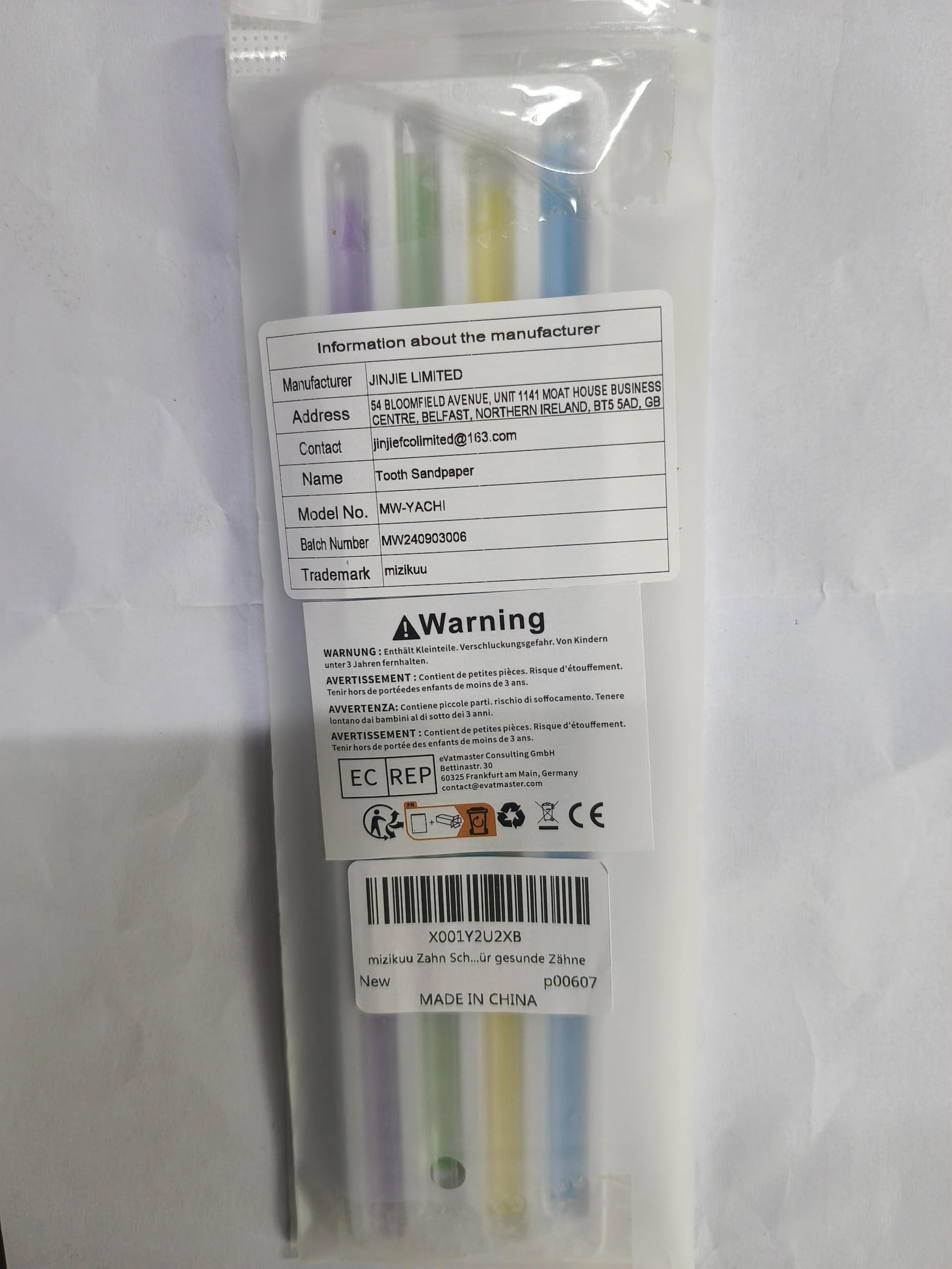 Mizikuu Papel de lija dental 60 piezas tira de pulido interdental para higiene bucal
