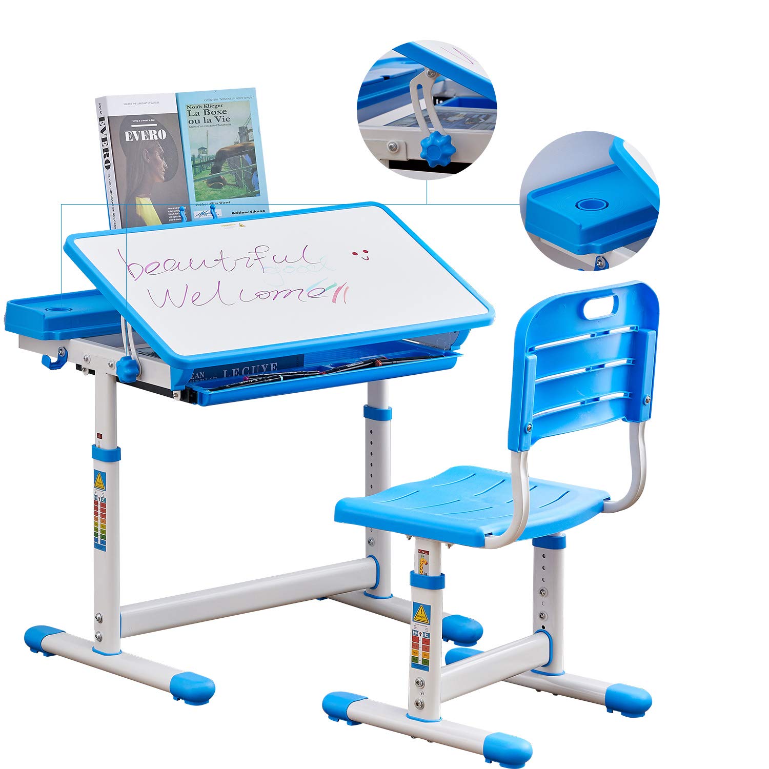 Buy BOJOY Kids Desk, Kids Study Table and Chair Set, Adjustable